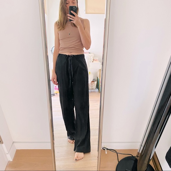 Raquel Allegra silk stripe wide leg pants - Picture 2 of 9